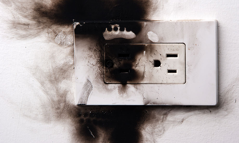 burnt out power outlet